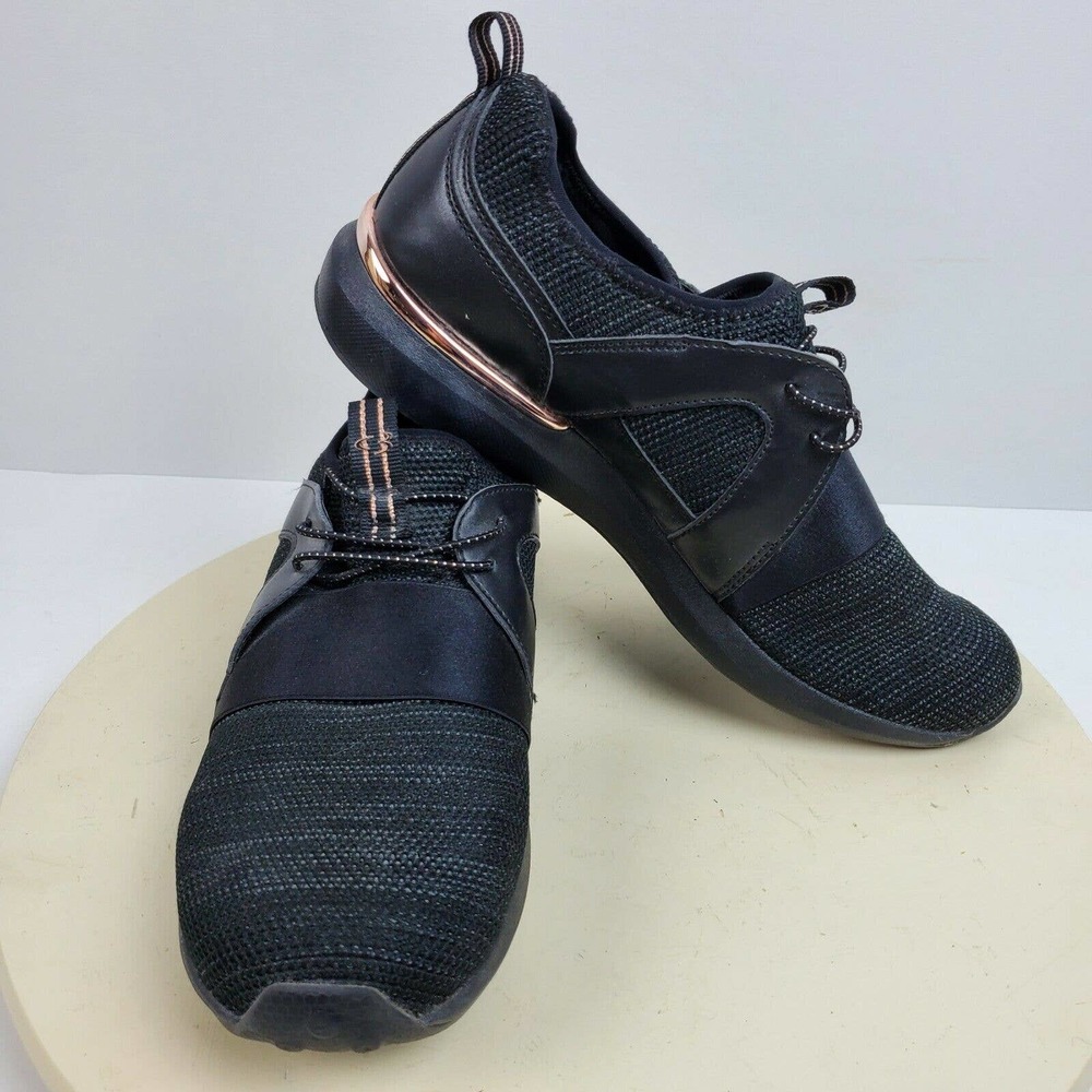 Skechers Concept Black Gold Slip On Sneakers Casual Shoes Women's 11